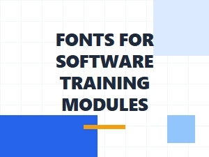 Optimal Fonts for Software Tutorials